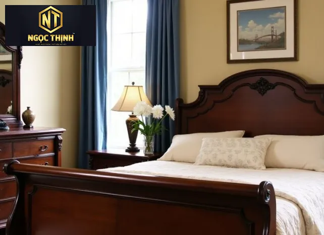 GIƯỜNG NGỦ GỖ ĐƠN GIẢN GIÁ TỐT LONG THÀNH - GNG07